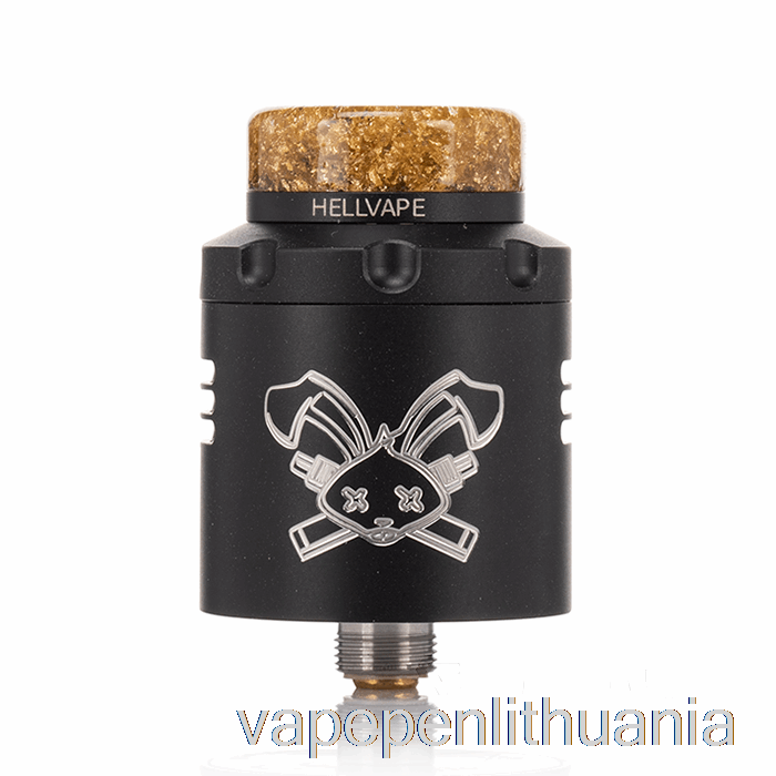 Hellvape Dead Rabbit V3 24mm Rda Matte Black (baltas Logotipas) Vape Skystis